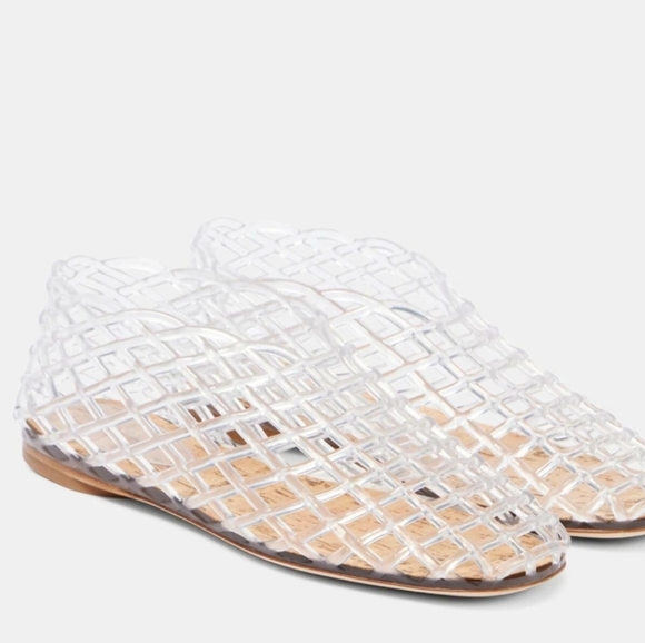 The Row Shoes - The Row | Mara Fishnet PVC Ballet Flats